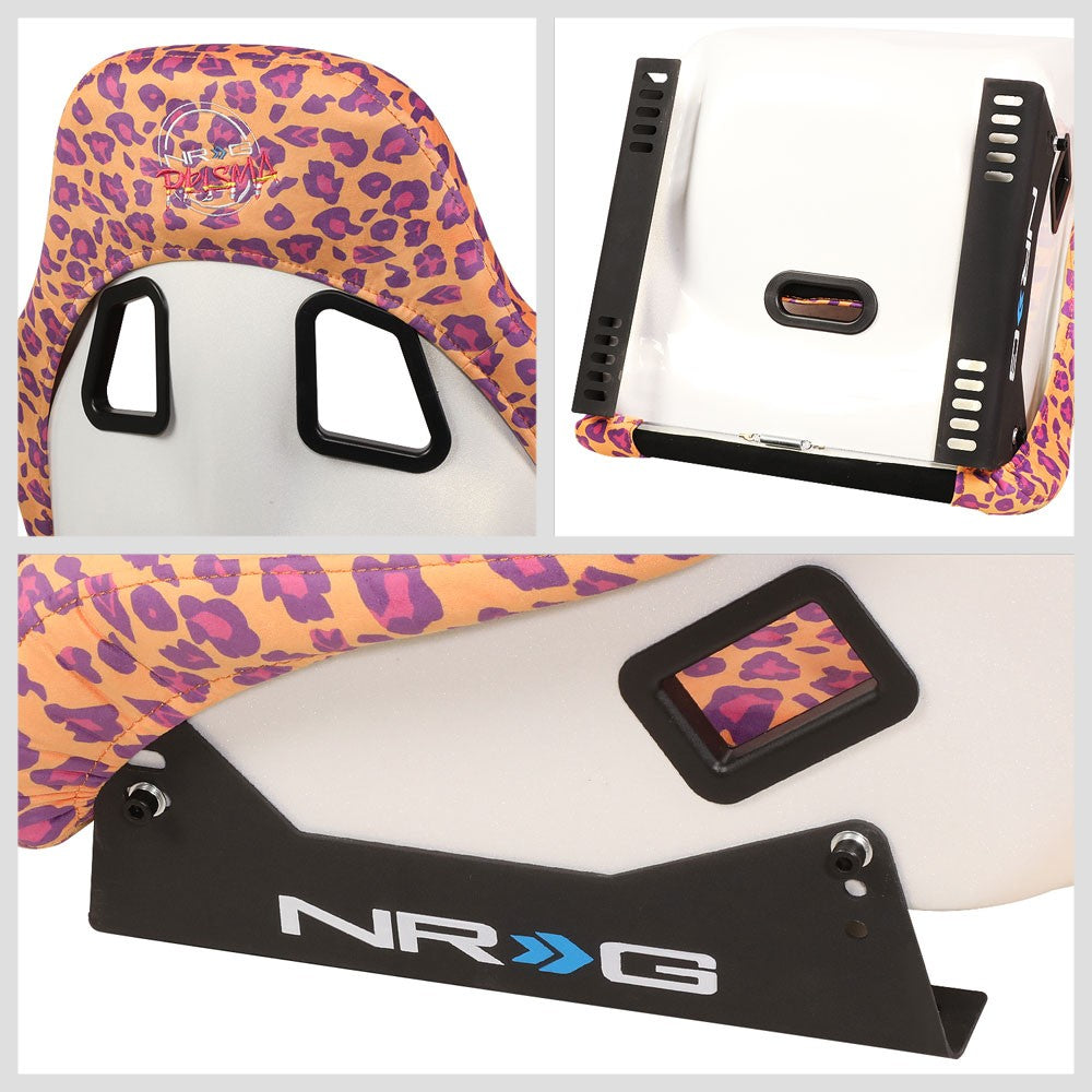 NRG FRP-303-OR-SAVAGE PRISMA Fixed Bucket Racing Seat Orange Savage  NRG-FRP-303-OR-SAVAGE