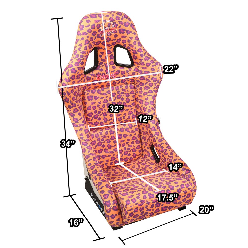 NRG FRP-303-OR-SAVAGE PRISMA Fixed Bucket Racing Seat Orange Savage  NRG-FRP-303-OR-SAVAGE