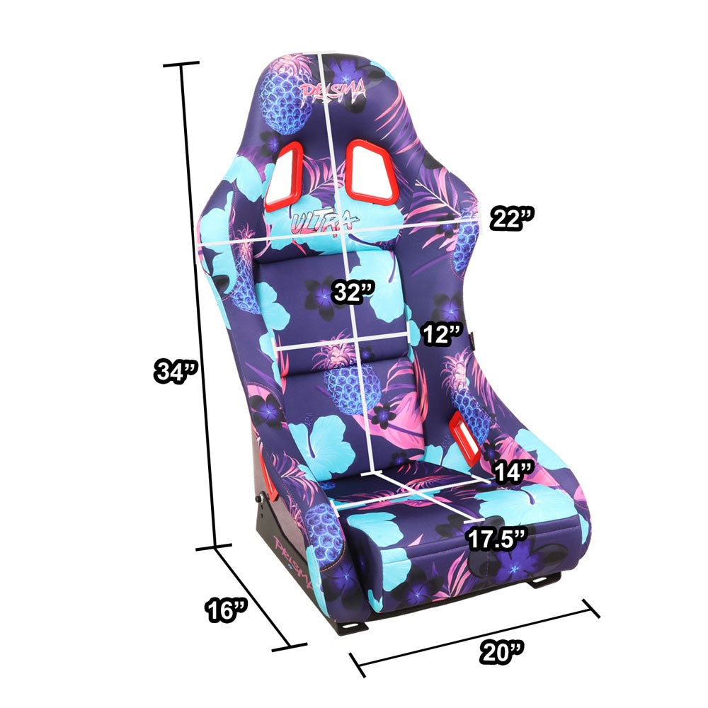 NRG FRP-303-PINA PRISMA Fixed Bucket Racing Seat Invert Tropical NRG-FRP-303-PINA