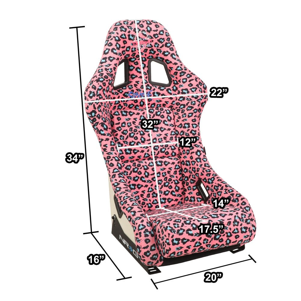 NRG FRP-303-PK-SAVAGE PRISMA Fixed Bucket Racing Seat Pink Savage  NRG-FRP-303-PK-SAVAGE