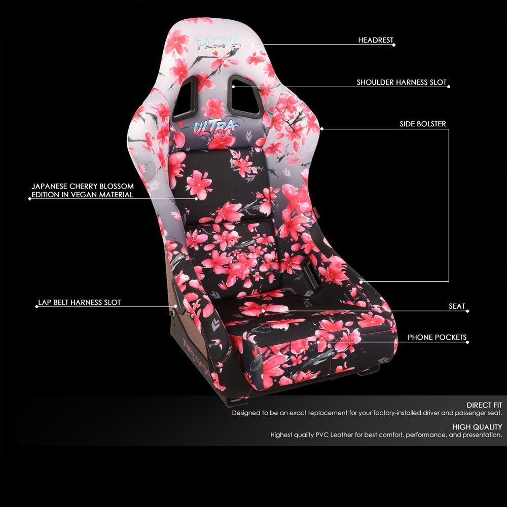 NRG FRP-303-SAKURA PRISMA Fixed Bucket Racing Seat Ombre Sakura NRG-FRP-303-SAKURA