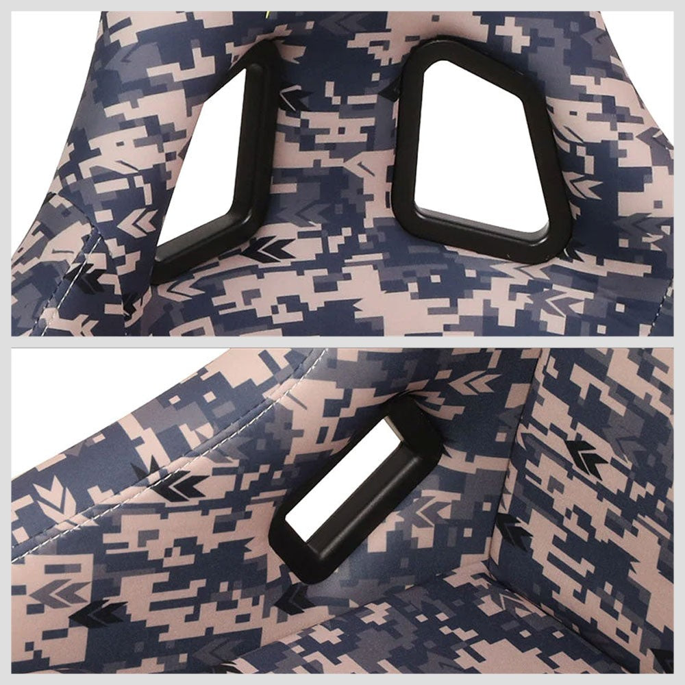 NRG FRP-303-STORM PRISMA Fixed Bucket Racing Seat Grey Digital Camo NRG-FRP-303-STORM