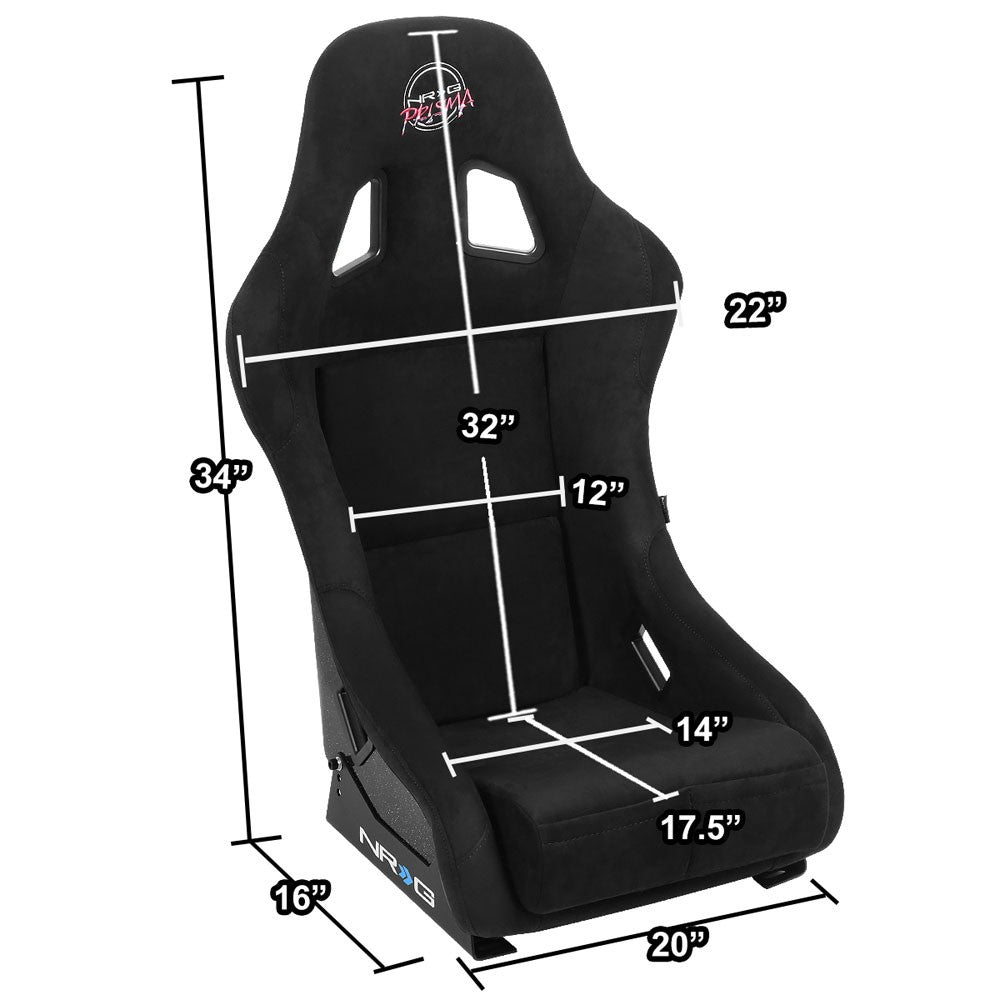 NRG FRP-303BK-PRISMA Bucket (Medium) NRG Prisma Logo Racing Seat Black