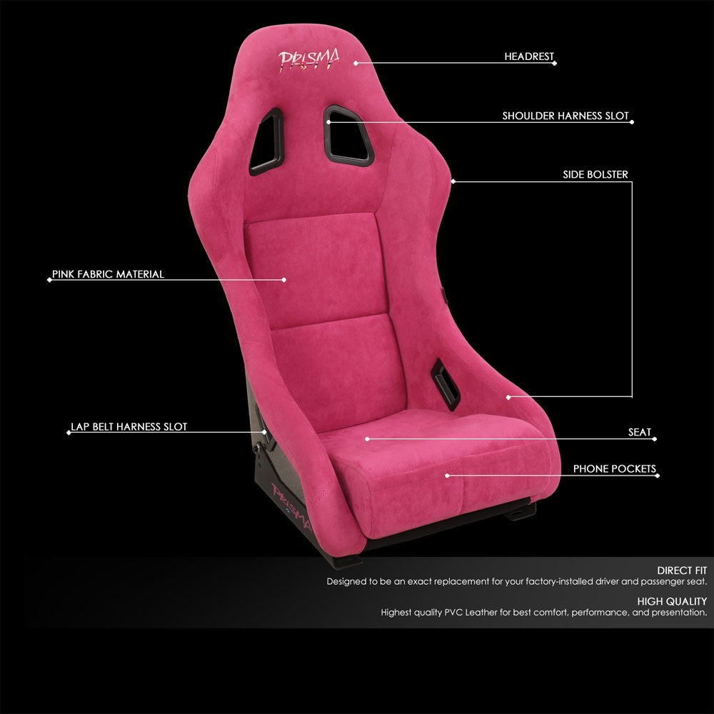 NRG FRP-303FH-PRISMA PRISMA Fixed Bucket Racing Seat Fushia NRG-FRP-303FH-PRISMA