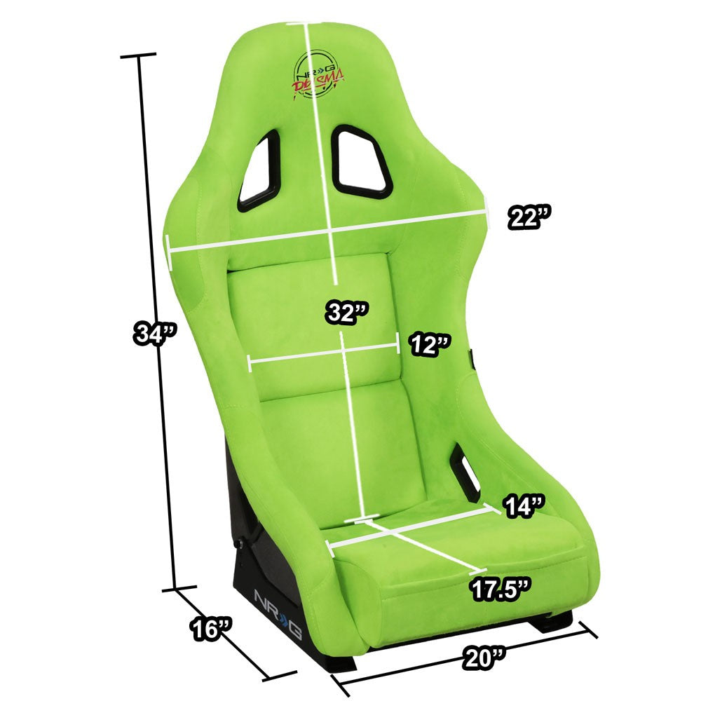 NRG FRP-303NG-PRISMA Bucket (Medium) NRG Prisma Logo Racing Seat Neon Green