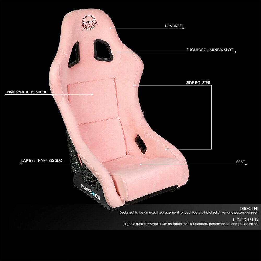 NRG FRP-303PK-PRISMA Bucket (Medium) NRG Prisma Logo Racing Seat Pink