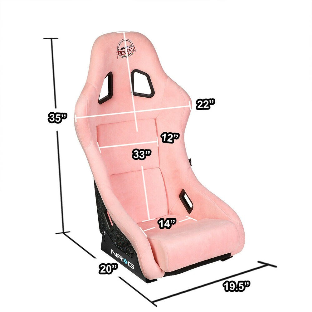 NRG FRP-303PK-PRISMA Bucket (Medium) NRG Prisma Logo Racing Seat Pink