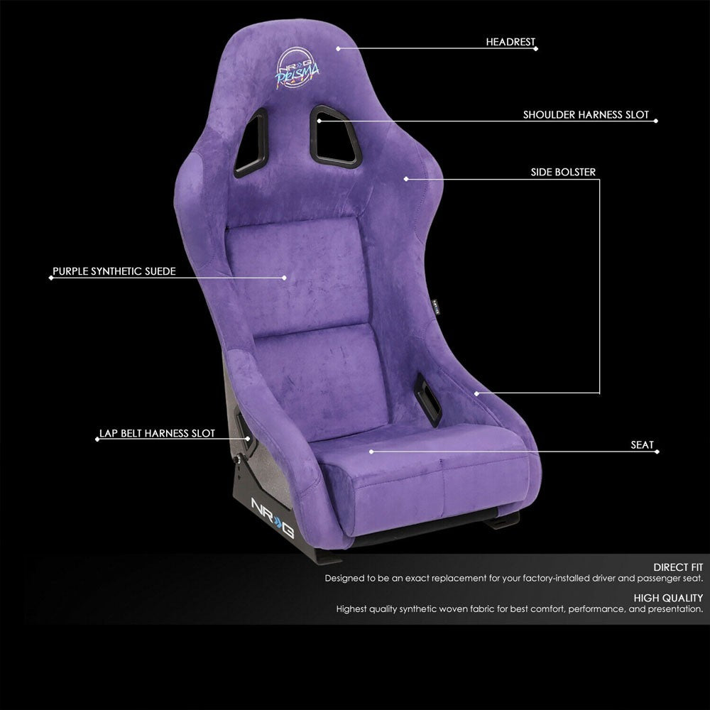 NRG FRP-303PP-PRISMA Bucket (Medium) NRG Prisma Logo Racing Seat Purple