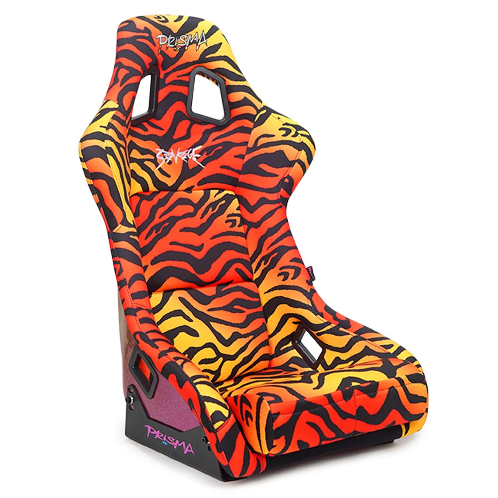 NRG FRP-303TIGRE-SAVAGE PRISMA Bucket Racing Seat Tiger Yellow Orange NRG-FRP-303TIGRE-SAVAGE