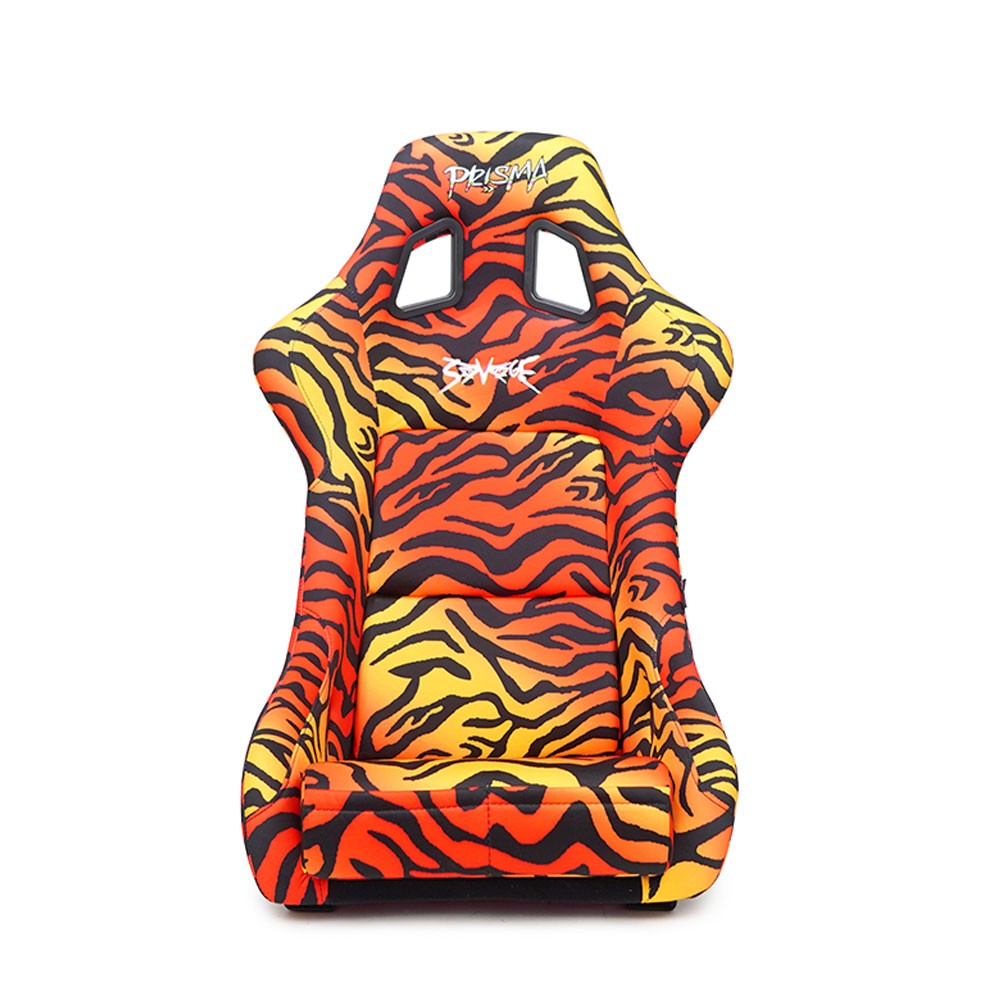 NRG FRP-303TIGRE-SAVAGE PRISMA Bucket Racing Seat Tiger Yellow Orange NRG-FRP-303TIGRE-SAVAGE