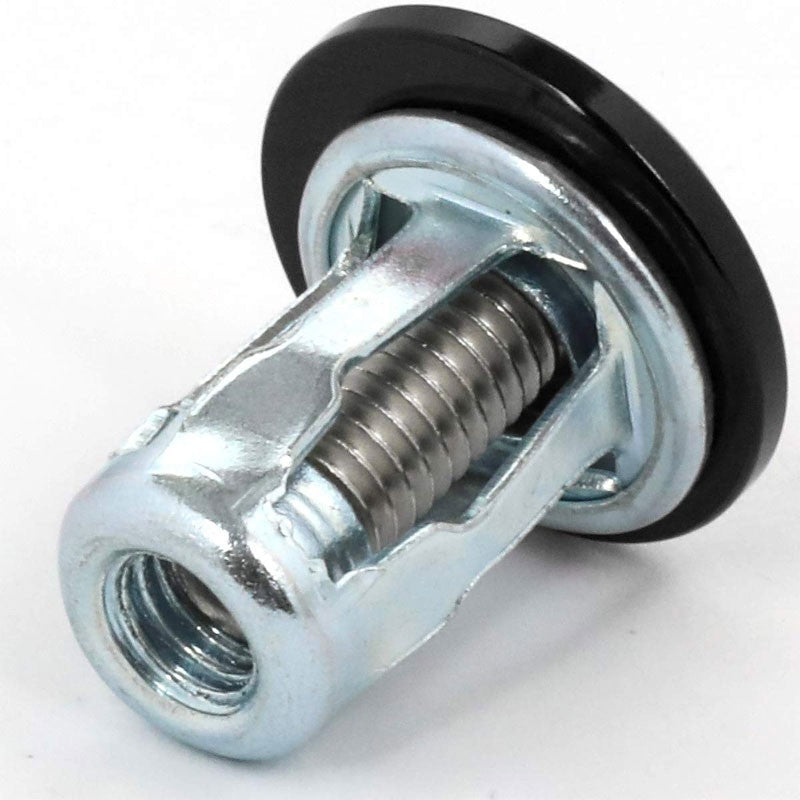 NRG 10PC Rivets for Metal 20MM Bumper Trunk Fender Washer Kit Black/Silver Bolt