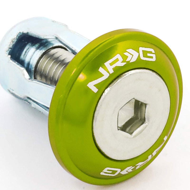 NRG 10PC Rivets for Metal Bumper Trunk Lid Fender Washer Light Green/Silver Bolt-Washer-BuildFastCar