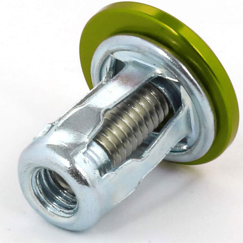 NRG 10PC Rivets for Metal Bumper Trunk Lid Fender Washer Light Green/Silver Bolt-Washer-BuildFastCar