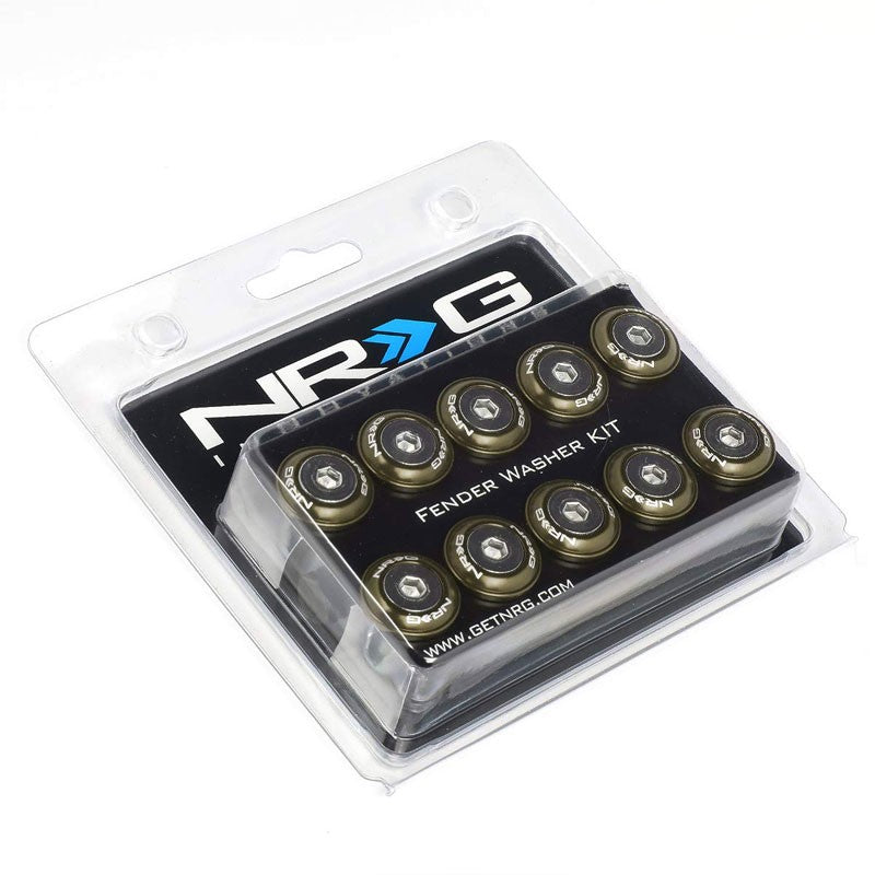 NRG 10PC Rivets for Metal 20MM Bumper Trunk Fender Washer Titanium/Silver Bolt