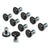 NRG 10PC Rivets for Plastic 20MM Bumper Trunk Lids Fender Washer Kit Black/Bolt-Washer-BuildFastCar
