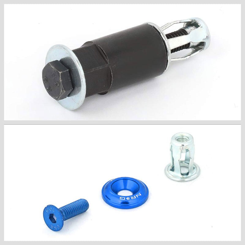 NRG 10PC Rivets for Plastic 20MM Bumper Trunk Lids Fender Washer Kit Blue/Bolt-Washer-BuildFastCar