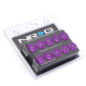 NRG 10PC Rivets for Plastic 20MM Bumper Trunk Lids Fender Washer Kit Purple/Bolt-Washer-BuildFastCar