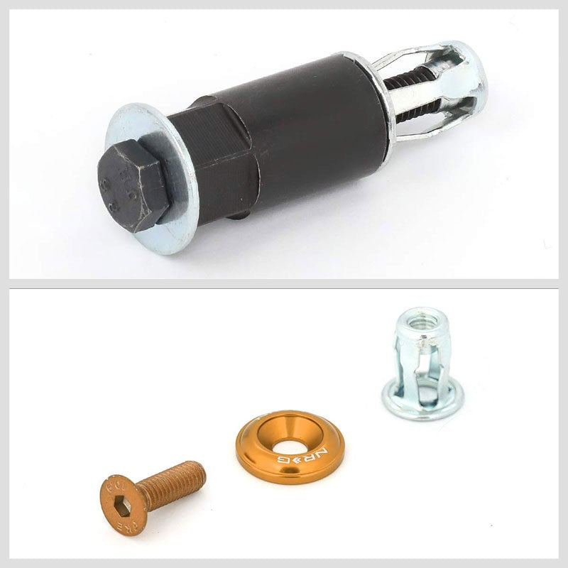 NRG 10PC Rivets for Plastic 20MM Bumper Trunk Fender Washer Kit Rose Gold/Bolt-Washer-BuildFastCar