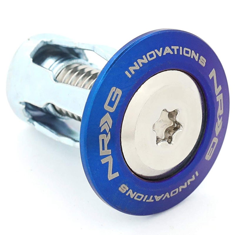 NRG 10PC Rivets for Plastic Bumper Trunk Fender Titanium Burn Washer /Silver Bolt