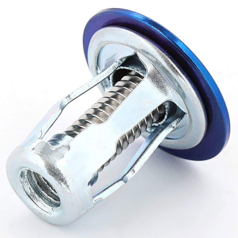 NRG 10PC Rivets for Plastic Bumper Trunk Fender Titanium Burn Washer /Silver Bolt