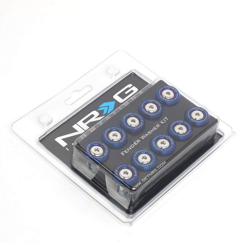 NRG 10PC Rivets for Plastic Bumper Trunk Fender Washer Titanium Burn/Silver Bolt-Washer-BuildFastCar