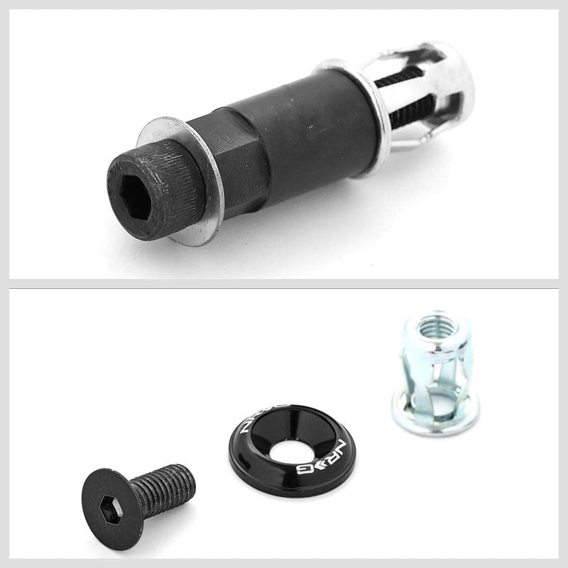 NRG 8PC Rivets for Plastic 20MM Bumper Trunk Lids Fender Washer Kit Black/Bolt-Washer-BuildFastCar