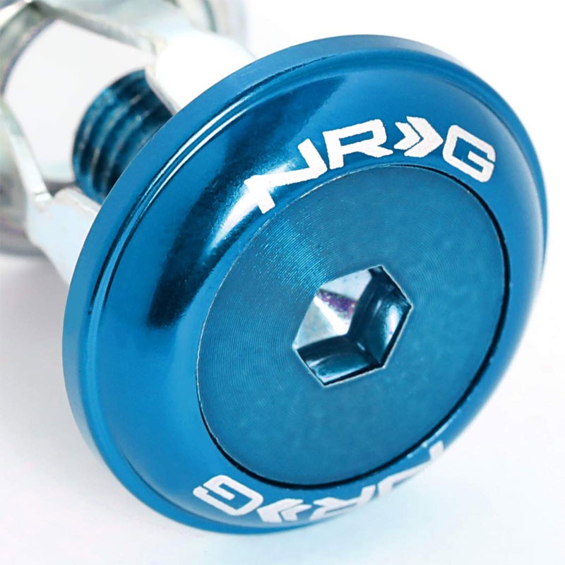 NRG 8PC Rivets for Plastic 20MM Bumper Trunk Lids Fender Washer Kit Blue/Bolt-Washer-BuildFastCar