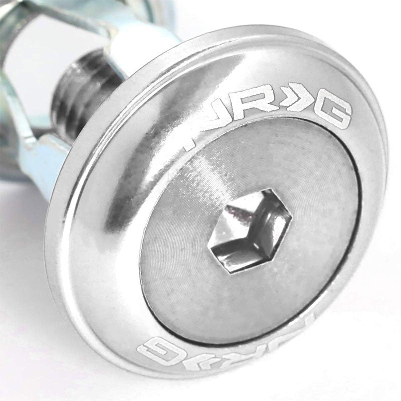 NRG 8PC Rivets for Plastic 20MM Bumper Trunk Lids Fender Washer Kit Silver/Bolt-Washer-BuildFastCar