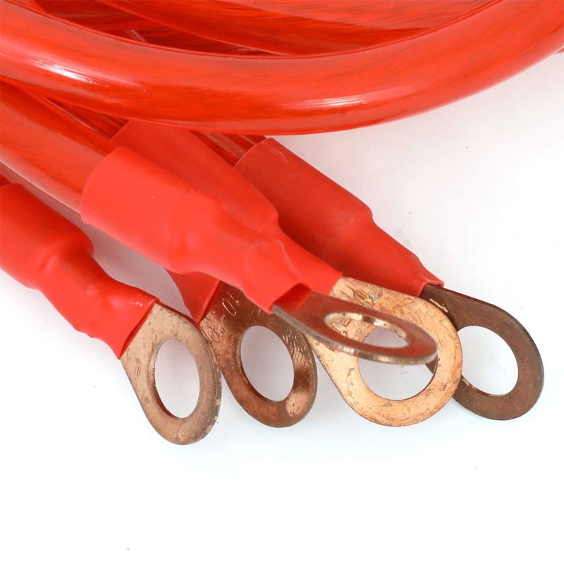 NRG Innovations GK-100RD Red 6-Point Ground Wire System Cable Grounding Kit-Engine Electronics-BuildFastCar-BFC-NRG-GK-100RD