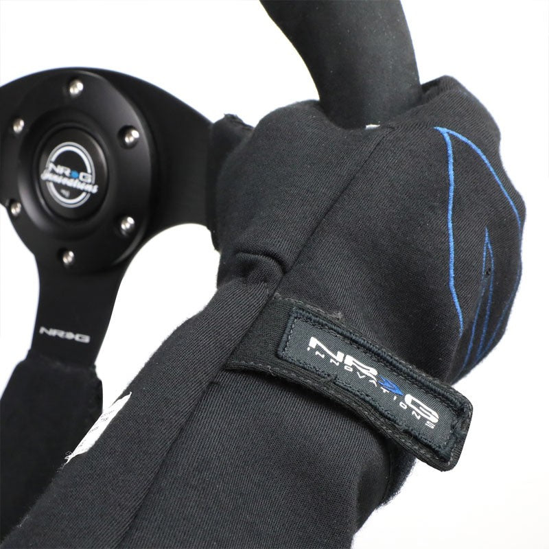 NRG GS-500BK-L Large Size Race Double Layer Full Finger Gloves SFI-Safety Equipment-BuildFastCar