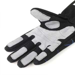 NRG GS-500BK-M Medium Size Race Double Layer Full Finger Gloves SFI-Safety Equipment-BuildFastCar