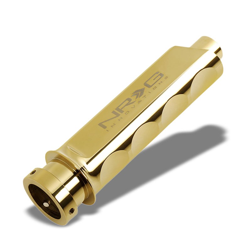 NRG HK-800CG Finger Groove Chrome Gold Anodized Emergency Hand Brake Handle Grip-Shifter Components-BuildFastCar