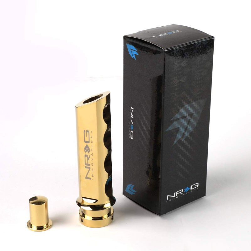 NRG HK-800CG Finger Groove Chrome Gold Anodized Emergency Hand Brake Handle Grip-Shifter Components-BuildFastCar