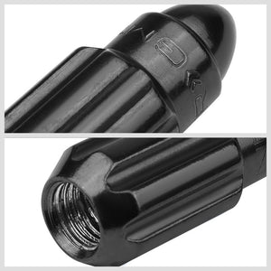 NRG Black Bullet Shape M12x1.5 Solid Steel Wheel/Rim Lock Lug Nuts+Adapter Key-Car & Truck Wheels-BuildFastCar