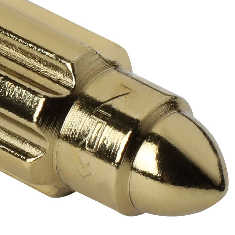 NRG Chrome Gold Bullet Shape M12x1.25 Steel Wheel/Rim Lock Lug Nuts+Adapter Key-Car & Truck Wheels-BuildFastCar