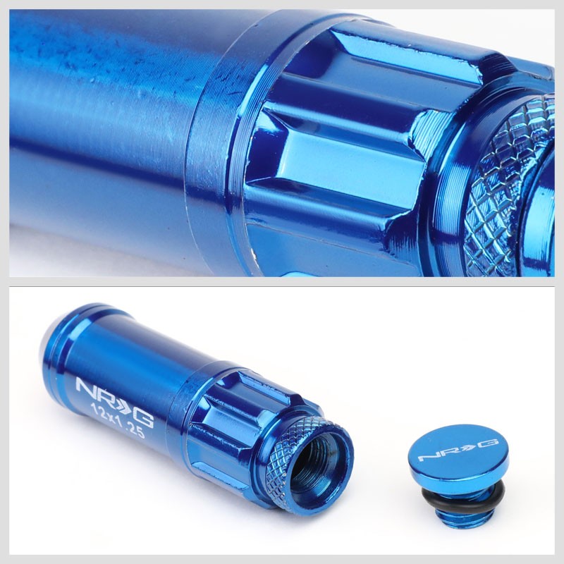 NRG Blue Closed End Spline M12x1.25 Steel Wheel/Rim Lock Lug Nuts+Adapter Key-Car & Truck Wheels-BuildFastCar