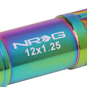 NRG Neo Chrome Closed End Spline M12x1.25 Steel Wheel/Rim Lock Lug Nuts+Key-Car & Truck Wheels-BuildFastCar