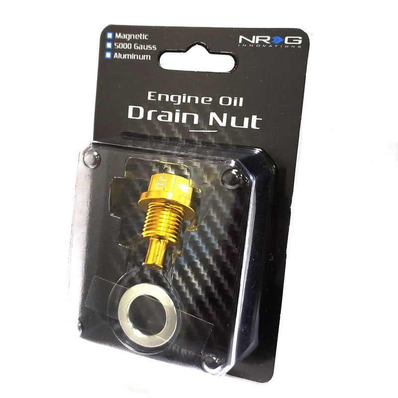 M14 x 1.5 Gold Aluminum 5000 Gauss Magnetic Oil Drain Plug For Acura/Dodge/Honda-Performance-BuildFastCar