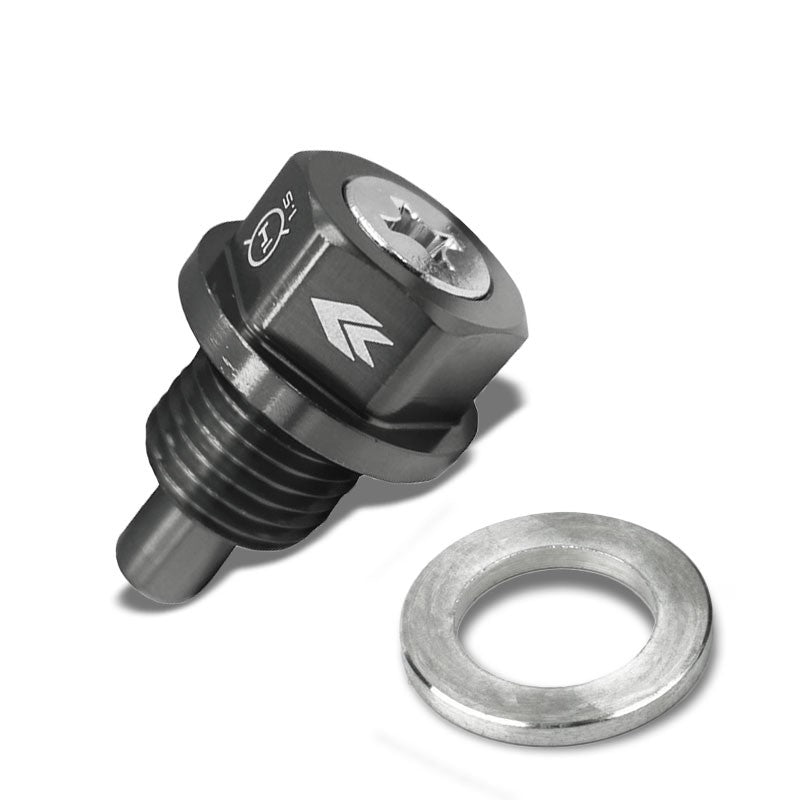 M14 x 1.5 Gun Metal Aluminum 5000 Gauss Magnetic Oil Drain Plug For Acura/Dodge-Performance-BuildFastCar