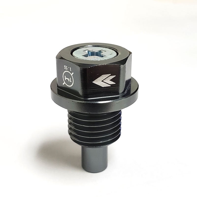 M14 x 1.5 Gun Metal Aluminum 5000 Gauss Magnetic Oil Drain Plug For Acura/Dodge-Performance-BuildFastCar