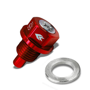 M14 x 1.5 Red Aluminum 5000 Gauss Magnetic Oil Drain Plug For Acura/Dodge/Honda-Performance-BuildFastCar