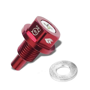 M12 x 1.25 Red Aluminum 5000 Gauss Magnetic Oil Drain Plug For Infiniti/Lexus-Performance-BuildFastCar