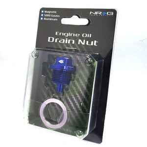 M20 x 1.5 NRG Blue Aluminum 5000 Gauss Magnetic Oil Drain Plug For Subaru-Performance-BuildFastCar