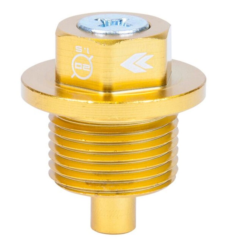 M20 x 1.5 NRG Gold Aluminum 5000 Gauss Magnetic Oil Drain Plug For Subaru-Performance-BuildFastCar