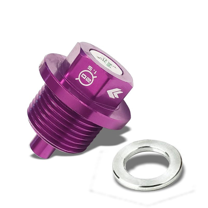 M20 x 1.5 NRG Purple Aluminum 5000 Gauss Magnetic Oil Drain Plug For Subaru
