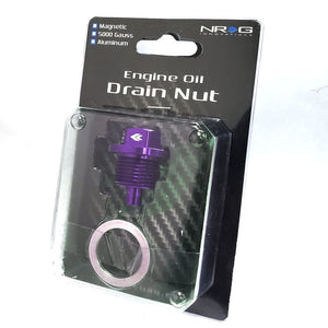 M20 x 1.5 NRG Purple Aluminum 5000 Gauss Magnetic Oil Drain Plug For Subaru