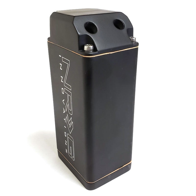 750ML NRG Black Aluminum Engine Valve Oil Catch Tank Reservoir Can+Hose+Mount-Performance-BuildFastCar