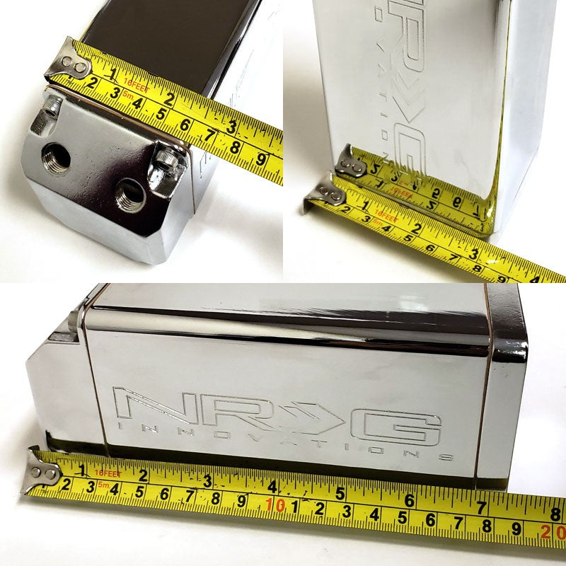 750ML NRG Chrome Aluminum Engine Valve Oil Catch Tank Reservoir Can+Hose+Mount-Performance-BuildFastCar