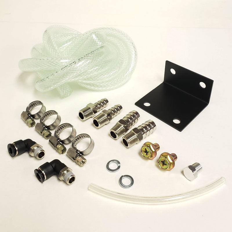 750ML NRG White Aluminum Engine Valve Oil Catch Tank Reservoir Can+Hose+Mount-Performance-BuildFastCar