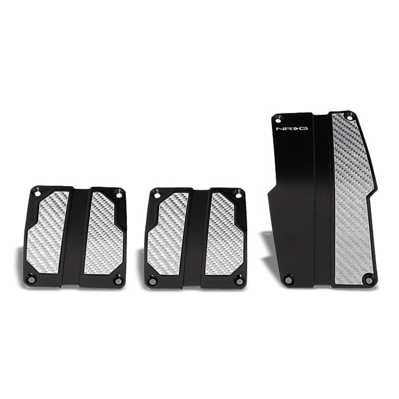 NRG NRG-PDL-100BK Brake/Gas/Clutch Manual MT Race Foot Pedal Plates Cover Set-Pedals &amp; Pads-BuildFastCar